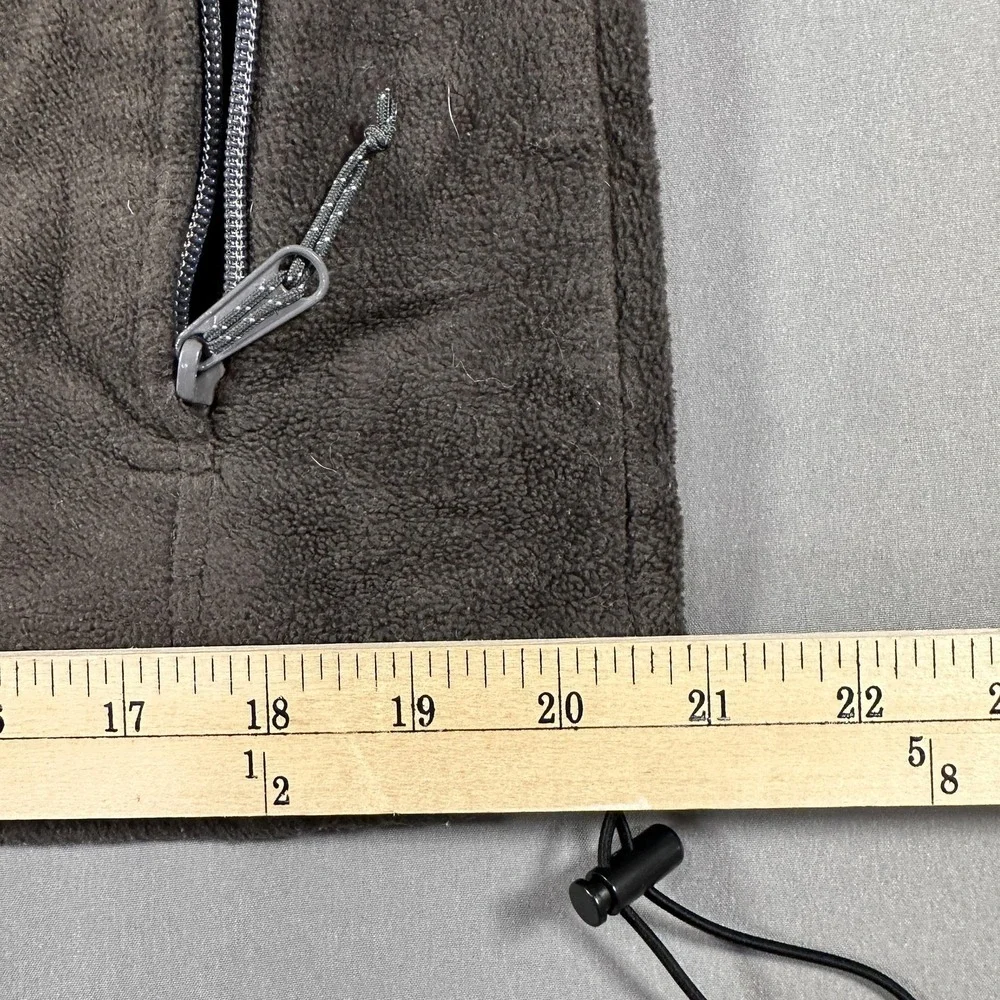 Columbia Jacket Mens Large Red Gray Fleece Full Zip Pockets Outdoor Hiking